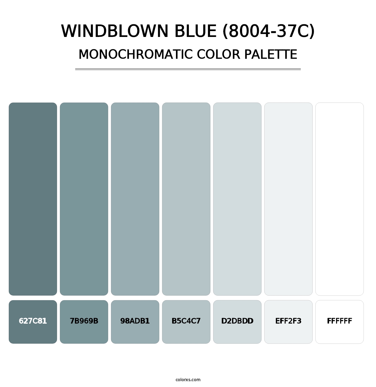 Windblown Blue (8004-37C) - Monochromatic Color Palette