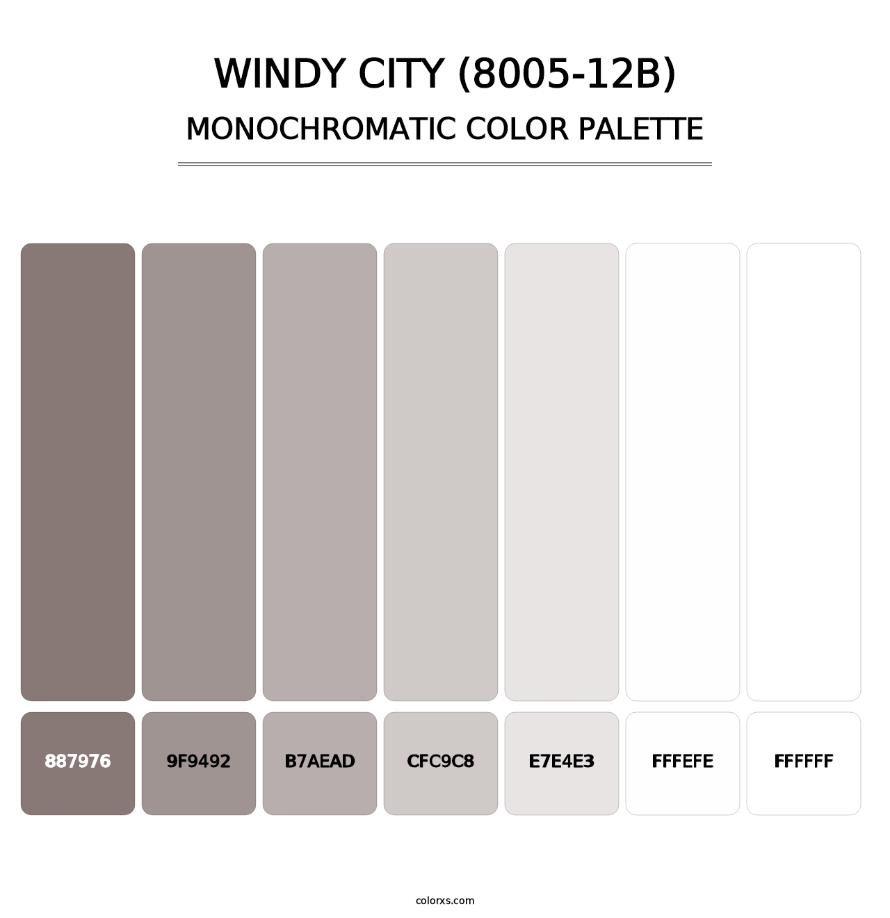 Windy City (8005-12B) - Monochromatic Color Palette