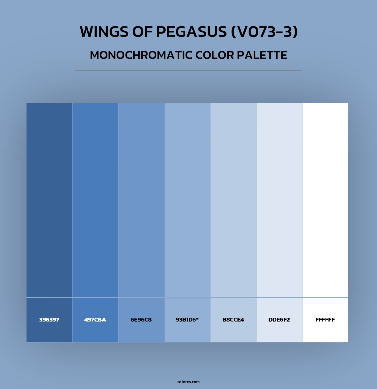 Wings of Pegasus (V073-3) - Monochromatic Color Palette