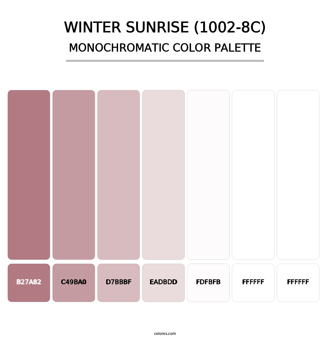 Winter Sunrise (1002-8C) - Monochromatic Color Palette
