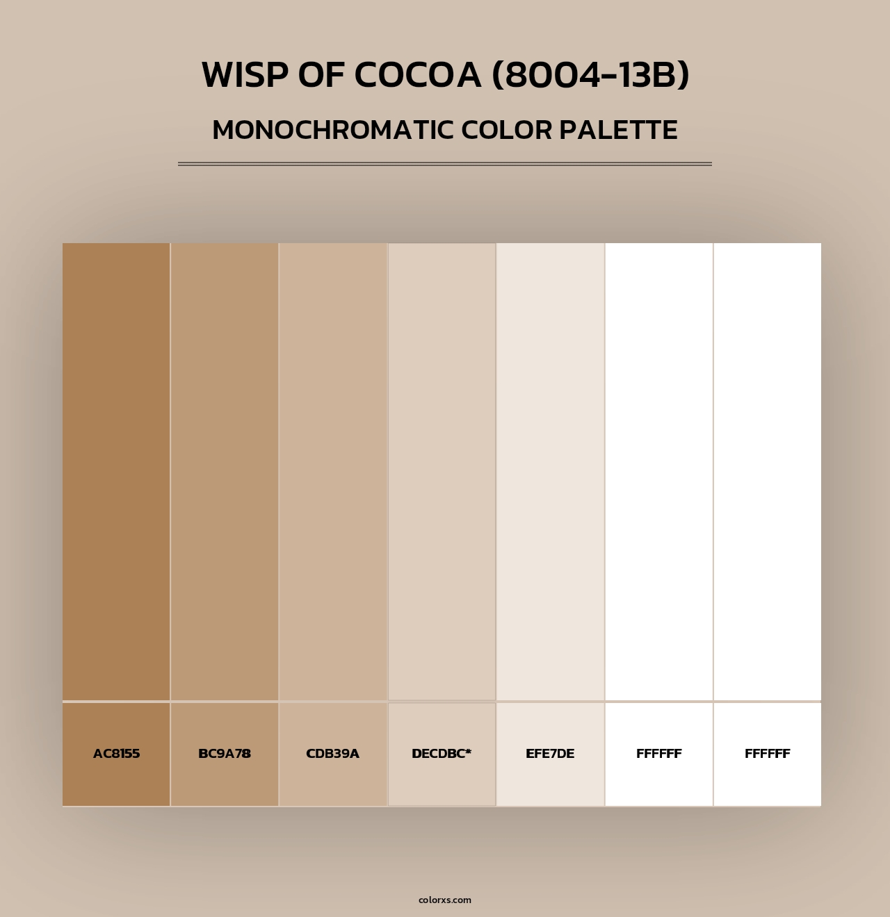 Wisp of Cocoa (8004-13B) - Monochromatic Color Palette