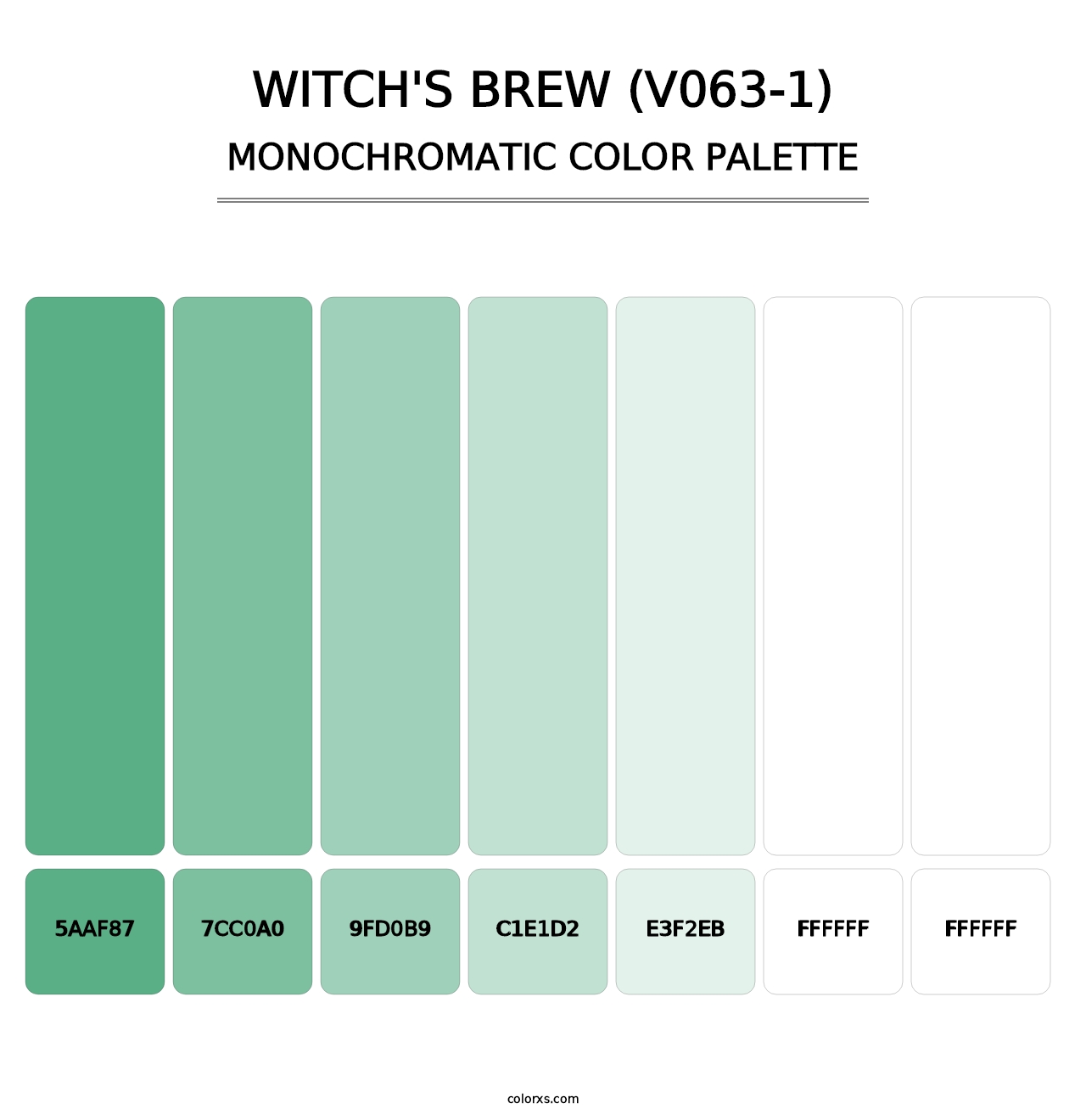 Witch's Brew (V063-1) - Monochromatic Color Palette