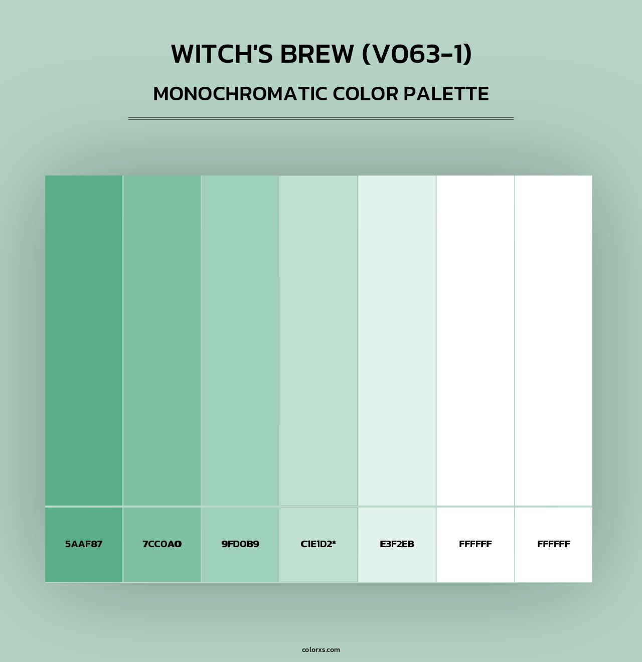 Witch's Brew (V063-1) - Monochromatic Color Palette