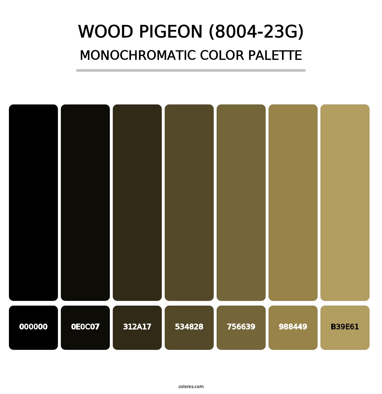 Wood Pigeon (8004-23G) - Monochromatic Color Palette