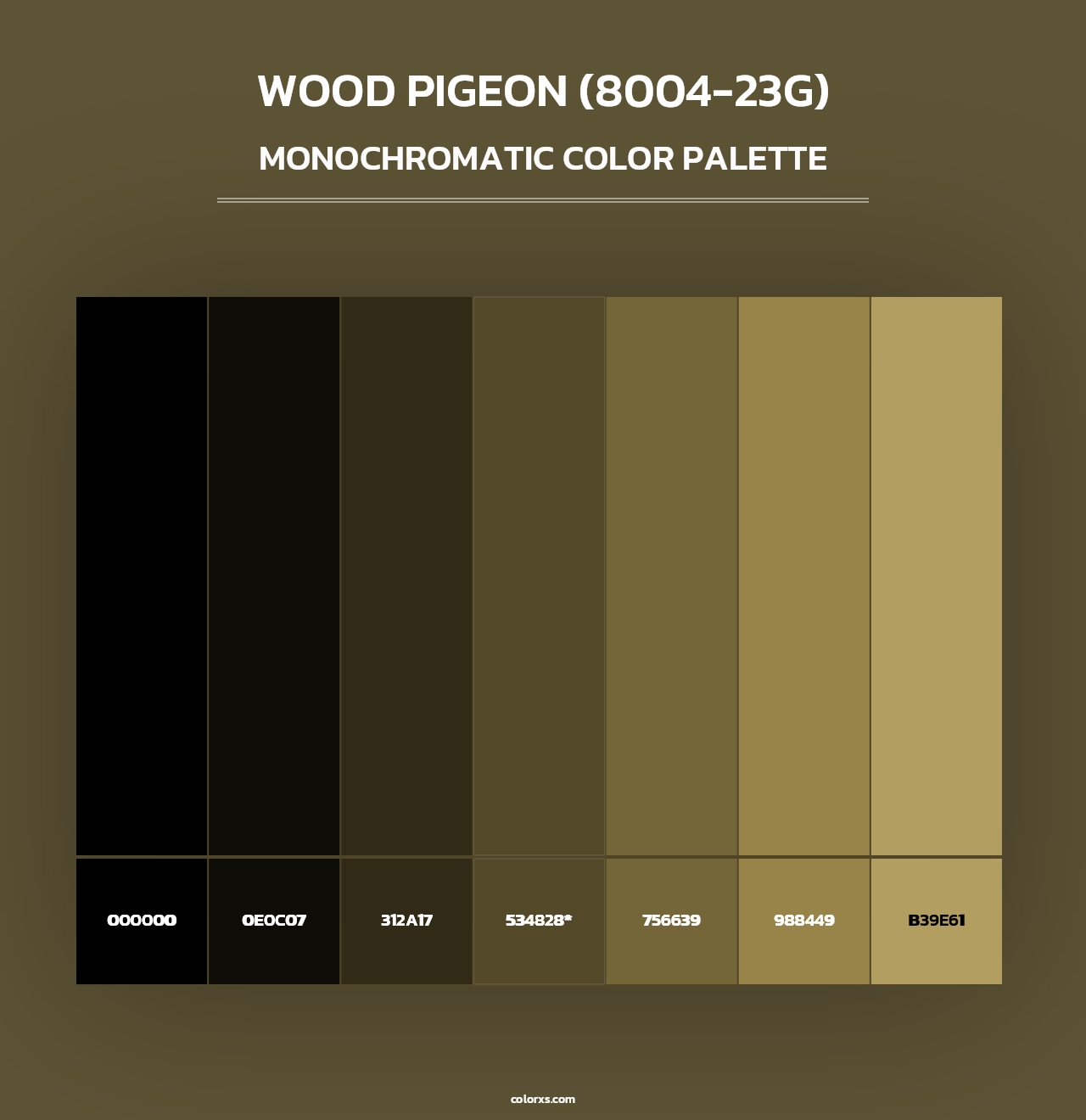 Wood Pigeon (8004-23G) - Monochromatic Color Palette