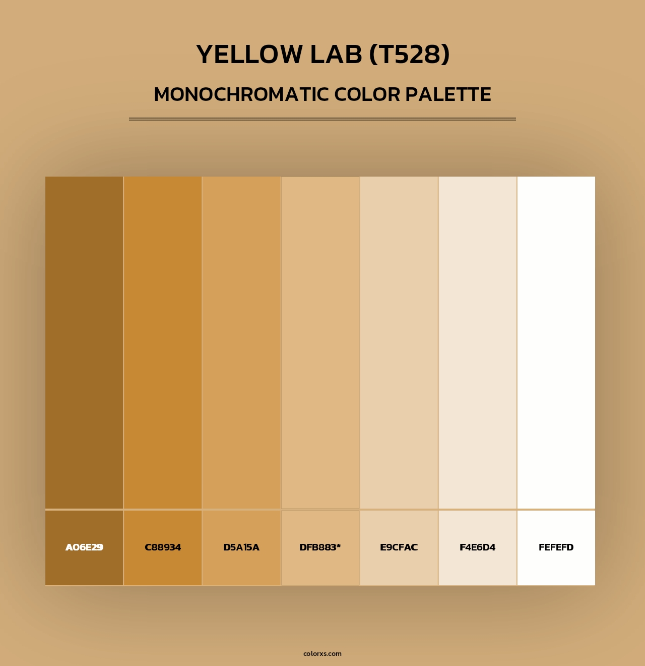 Yellow Lab (T528) - Monochromatic Color Palette