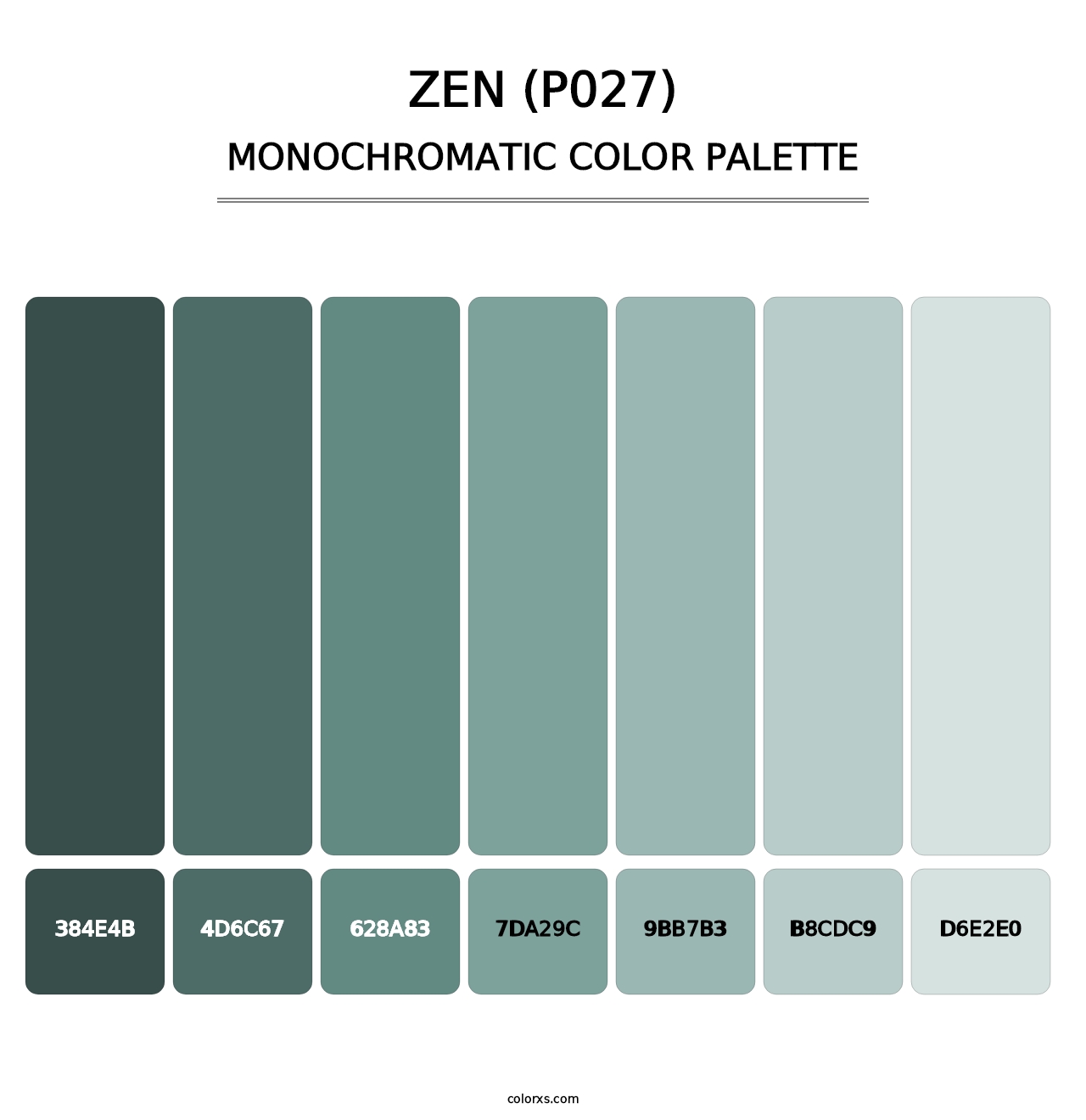 Zen (P027) - Monochromatic Color Palette