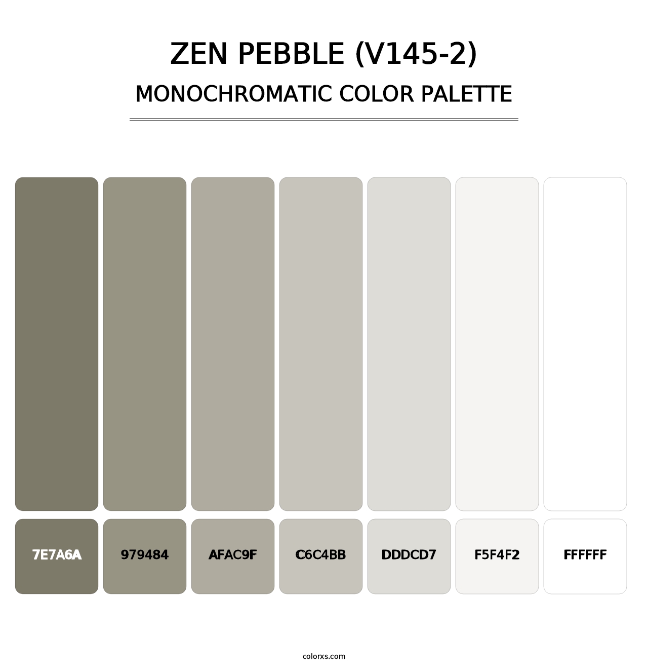 Zen Pebble (V145-2) - Monochromatic Color Palette