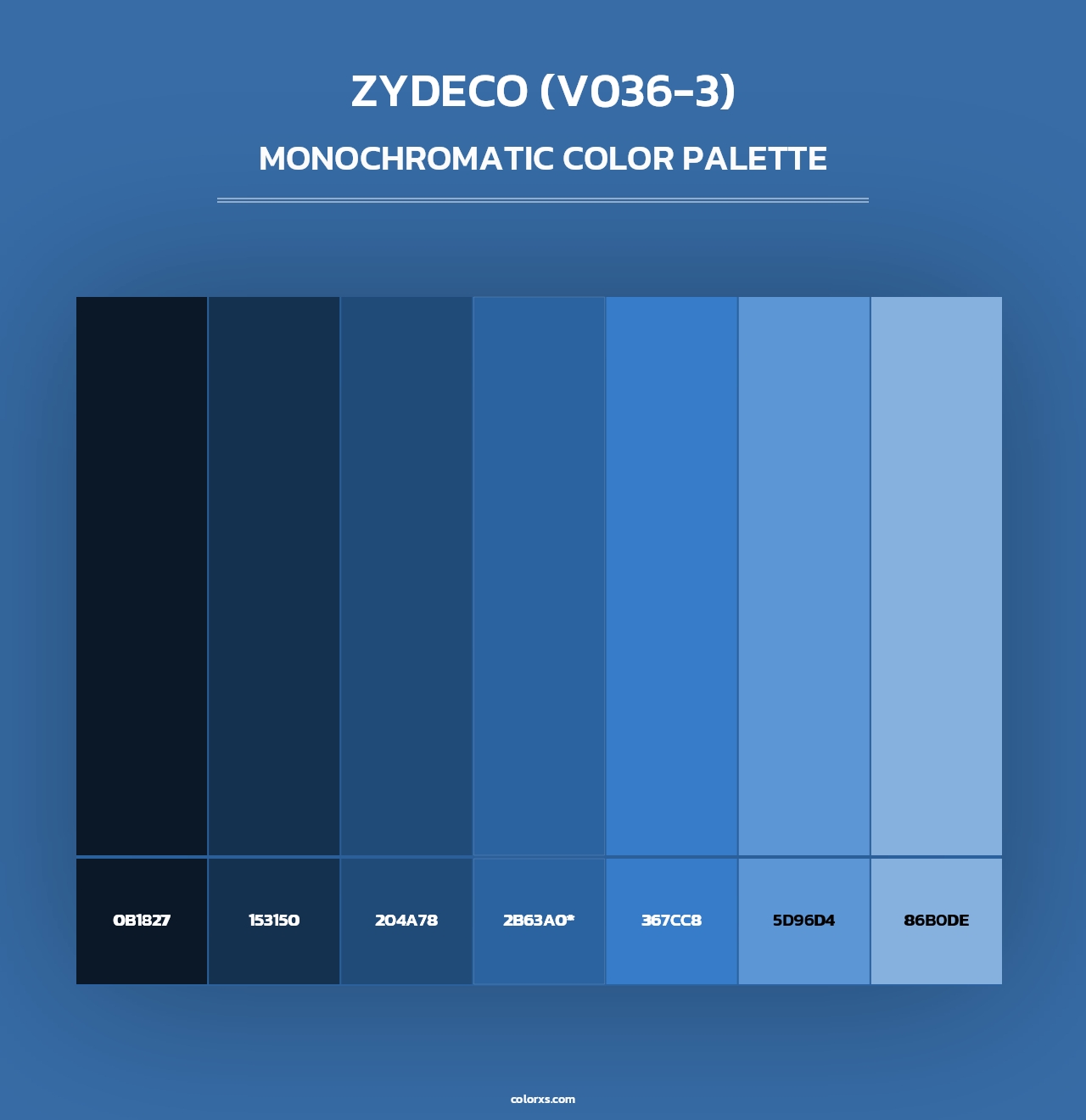 Zydeco (V036-3) - Monochromatic Color Palette