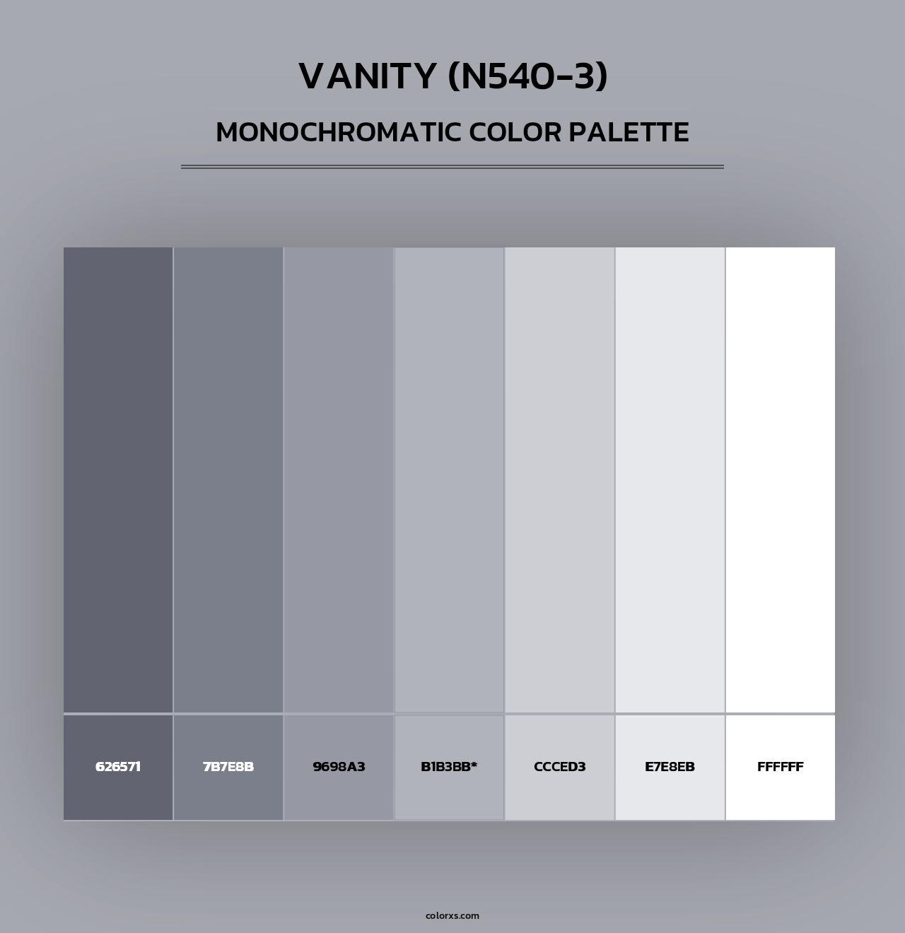 Vanity (N540-3) - Monochromatic Color Palette