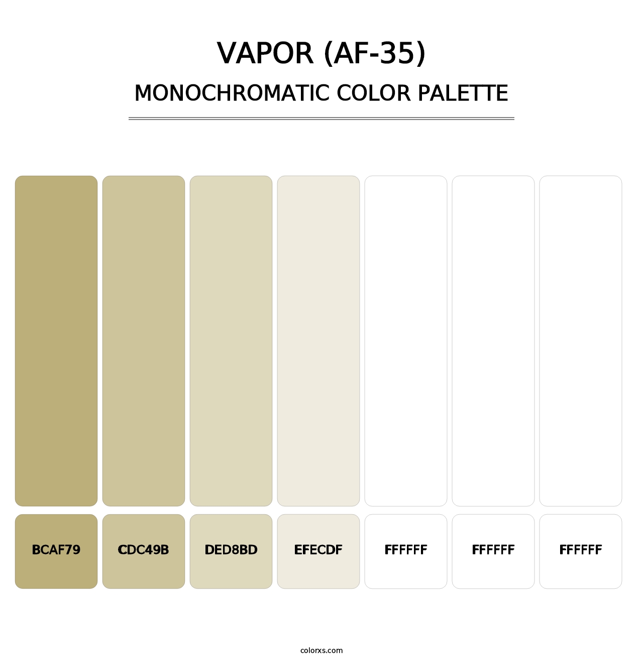 Vapor (AF-35) - Monochromatic Color Palette