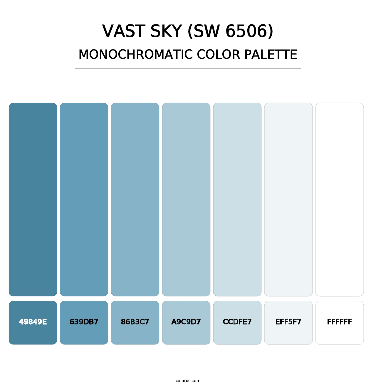 Vast Sky (SW 6506) - Monochromatic Color Palette