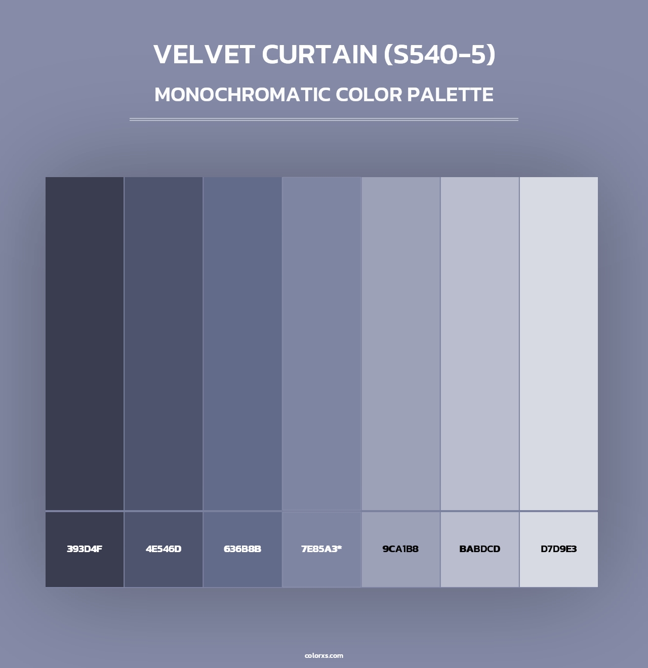 Velvet Curtain (S540-5) - Monochromatic Color Palette