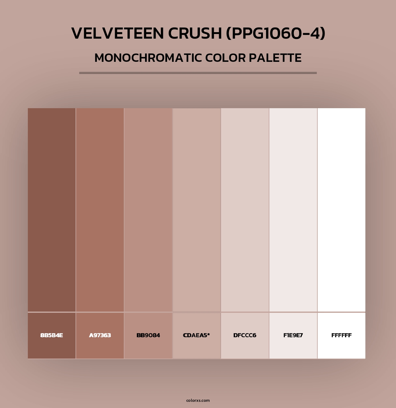 Velveteen Crush (PPG1060-4) - Monochromatic Color Palette
