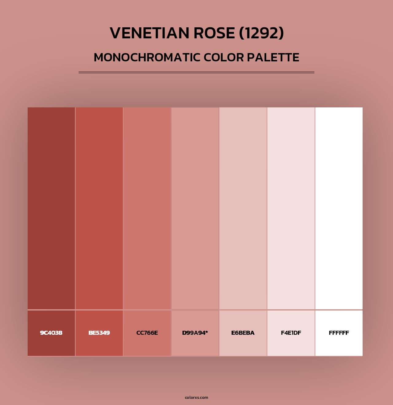 Venetian Rose (1292) - Monochromatic Color Palette