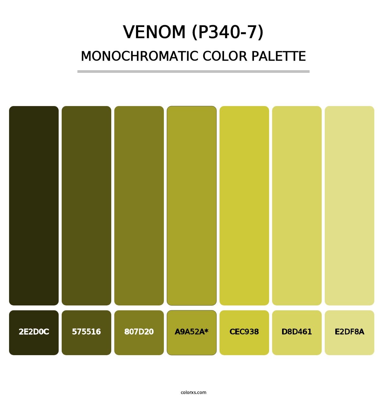 Venom (P340-7) - Monochromatic Color Palette