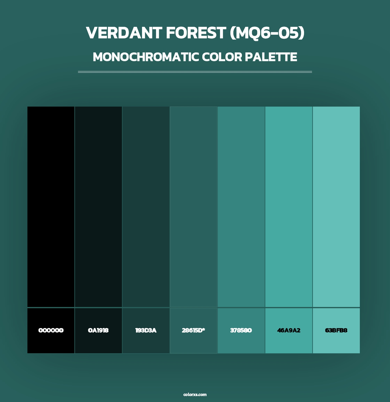 Verdant Forest (MQ6-05) - Monochromatic Color Palette