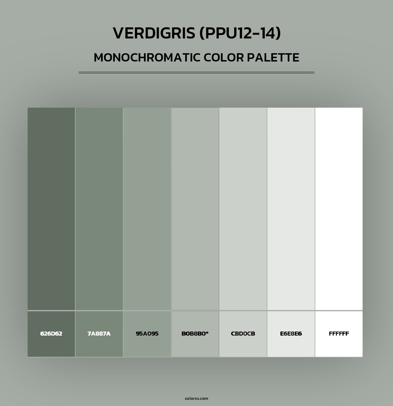 Verdigris (PPU12-14) - Monochromatic Color Palette