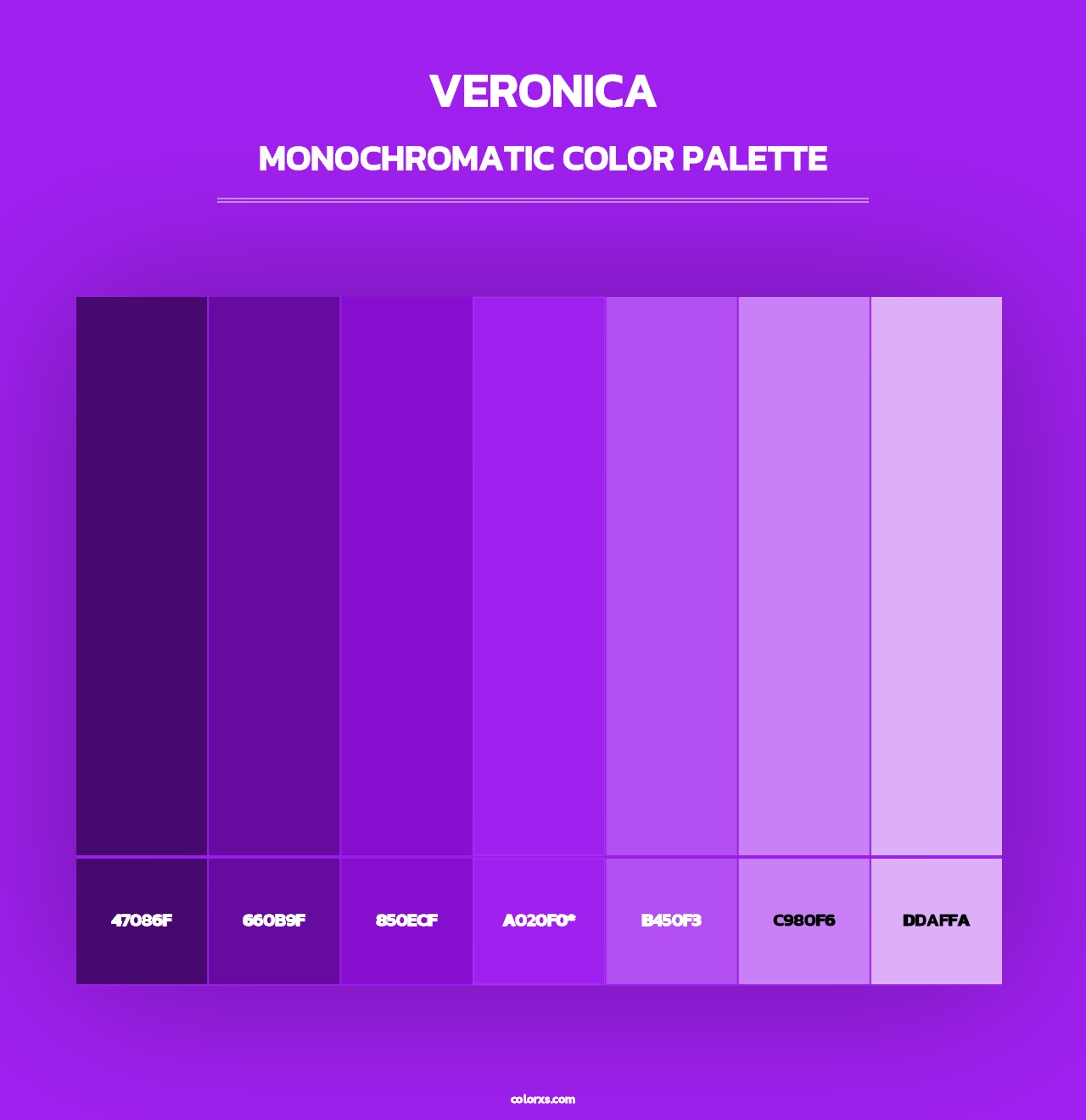 Veronica - Monochromatic Color Palette