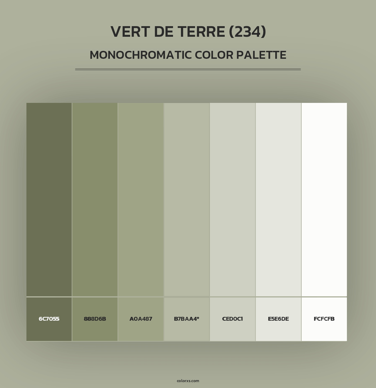 Vert de Terre (234) - Monochromatic Color Palette