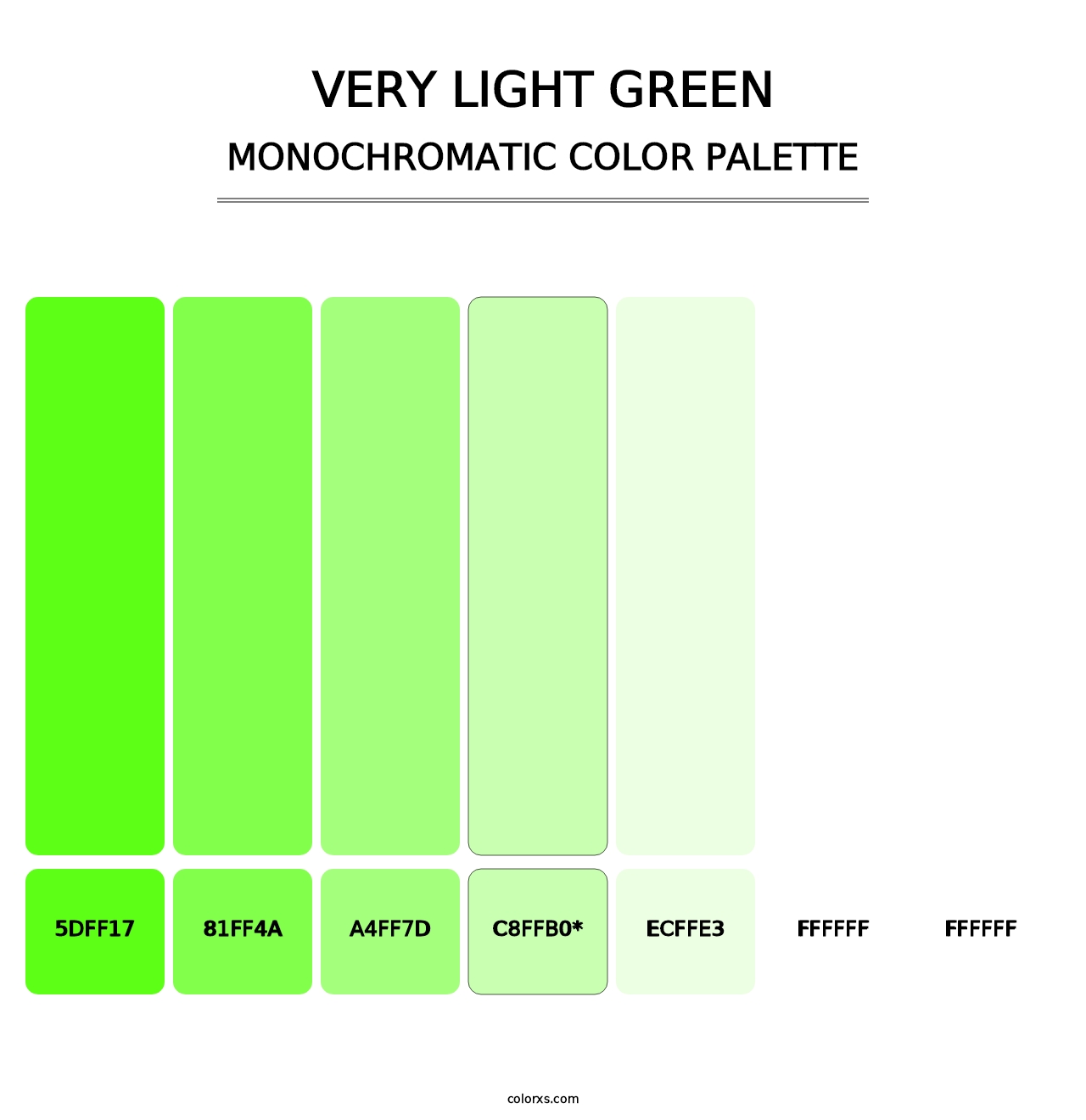 Very Light Green - Monochromatic Color Palette