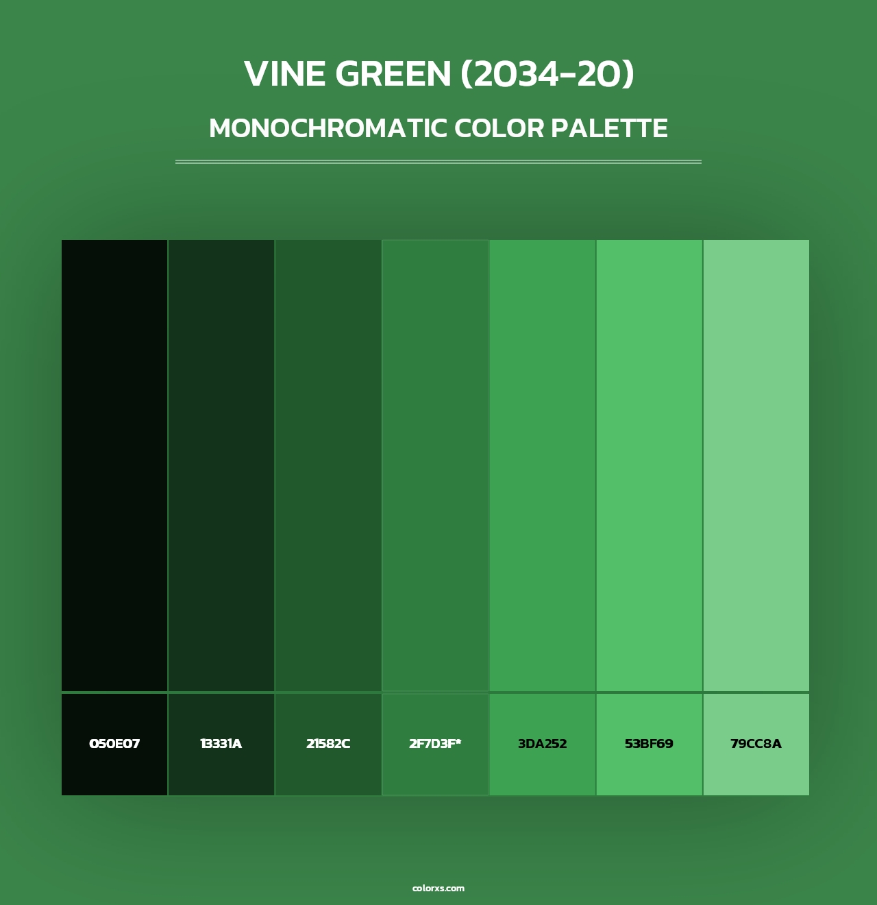 Vine Green (2034-20) - Monochromatic Color Palette