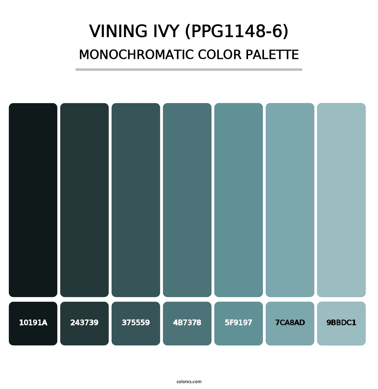 Vining Ivy (PPG1148-6) - Monochromatic Color Palette