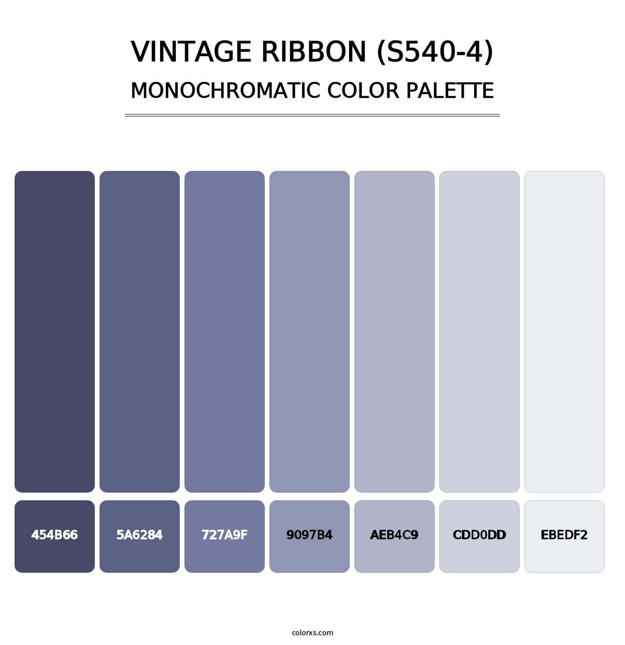 Vintage Ribbon (S540-4) - Monochromatic Color Palette
