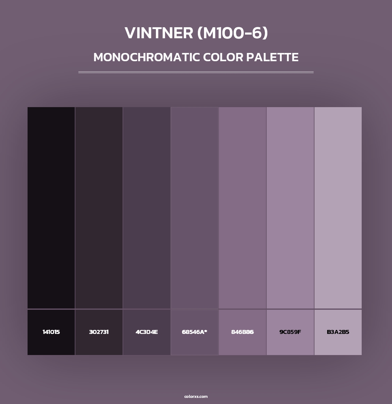 Vintner (M100-6) - Monochromatic Color Palette