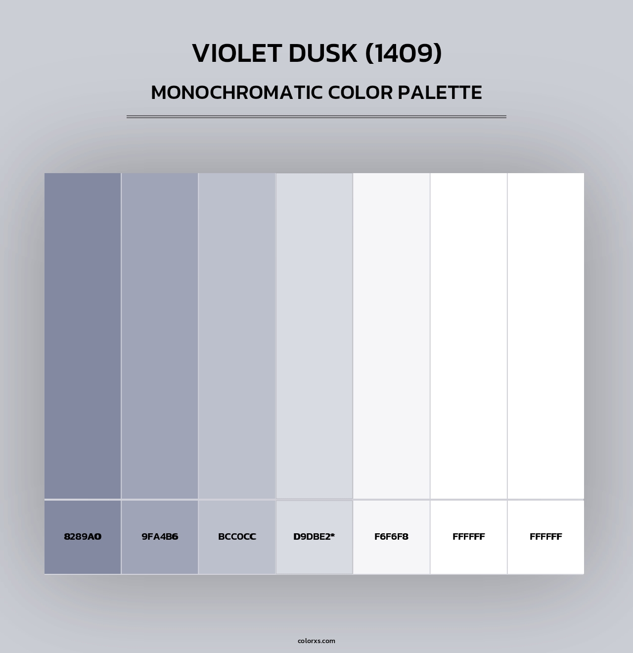 Violet Dusk (1409) - Monochromatic Color Palette