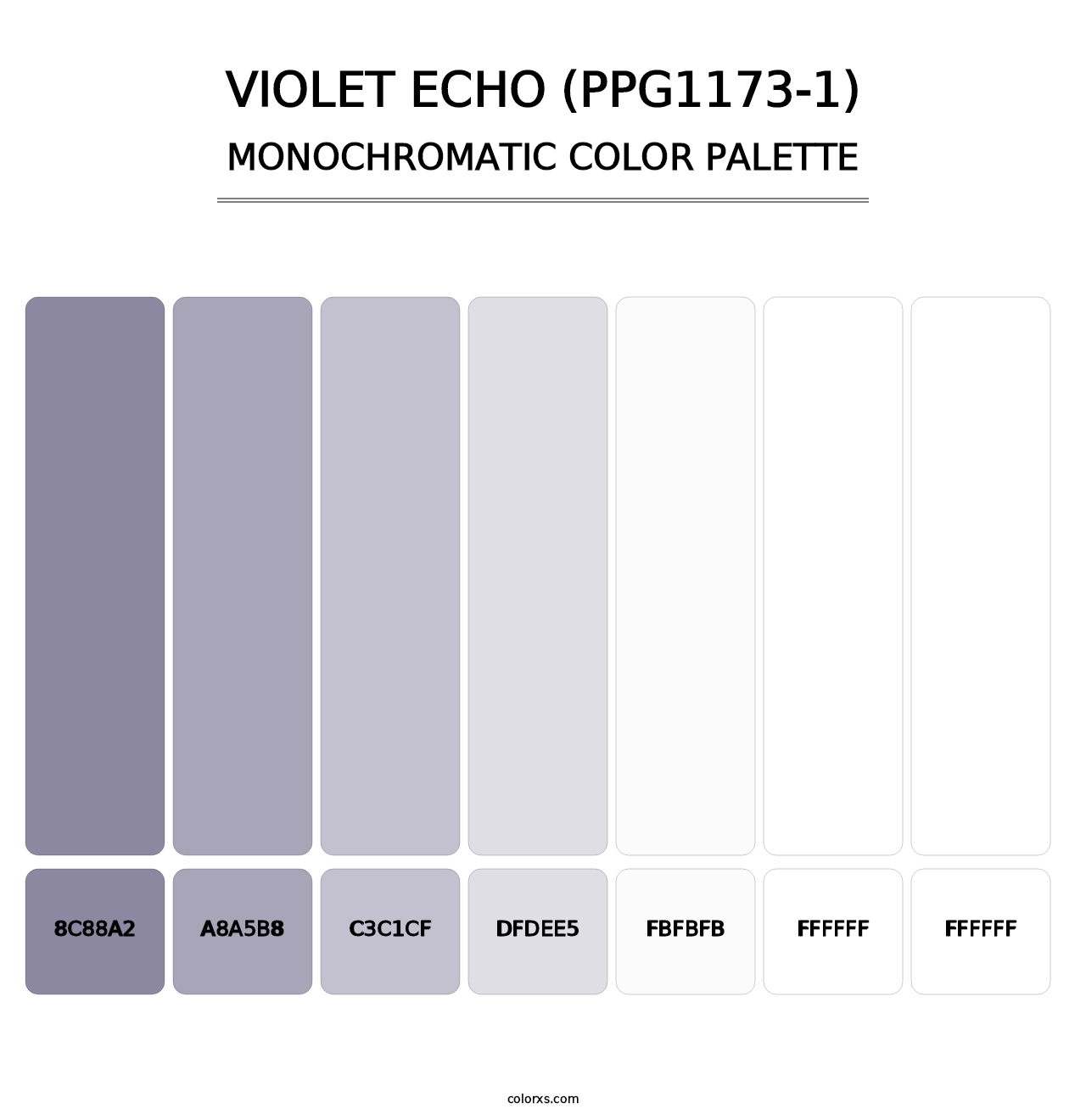 Violet Echo (PPG1173-1) - Monochromatic Color Palette