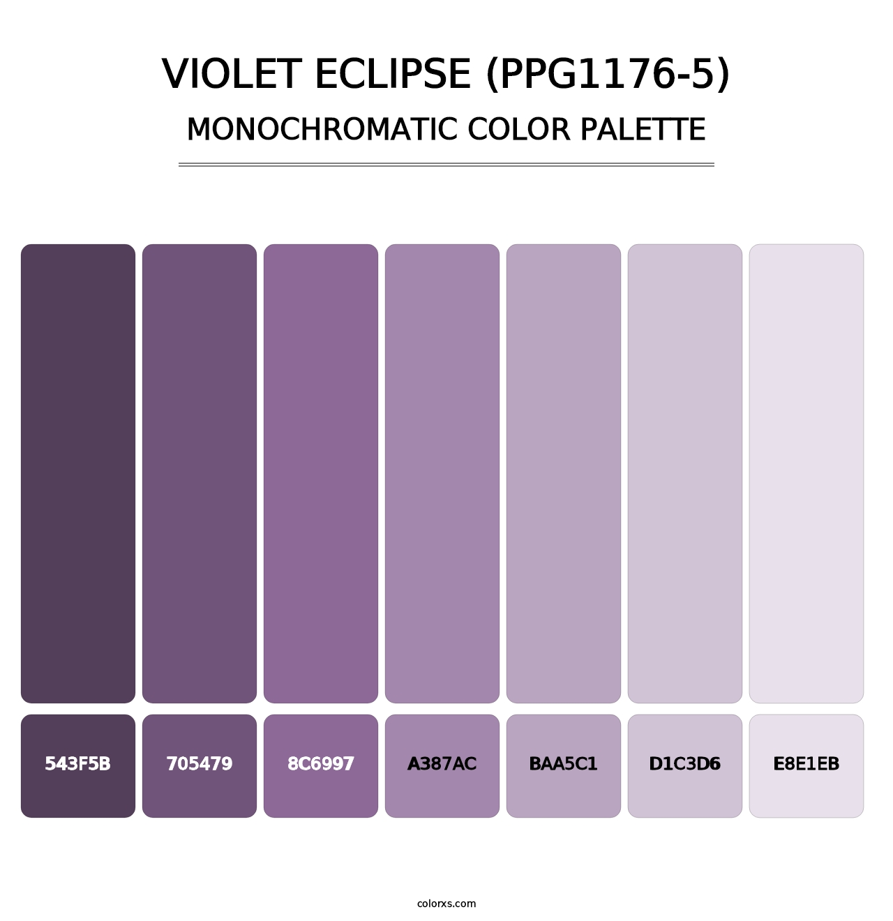 Violet Eclipse (PPG1176-5) - Monochromatic Color Palette