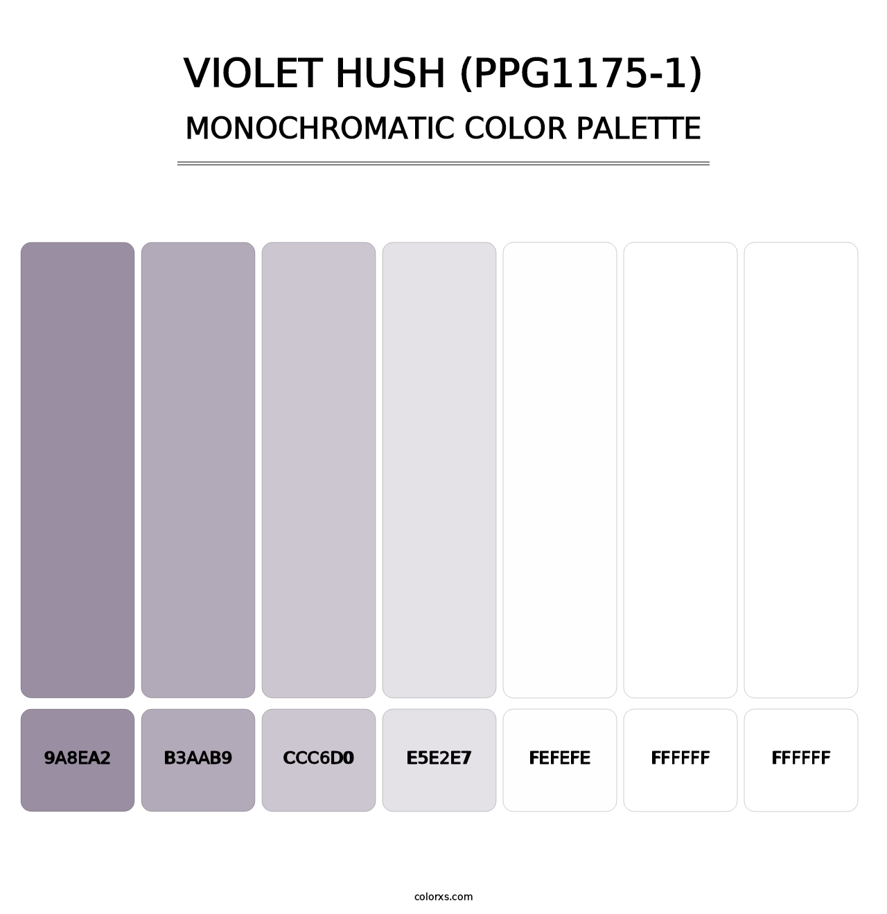 Violet Hush (PPG1175-1) - Monochromatic Color Palette