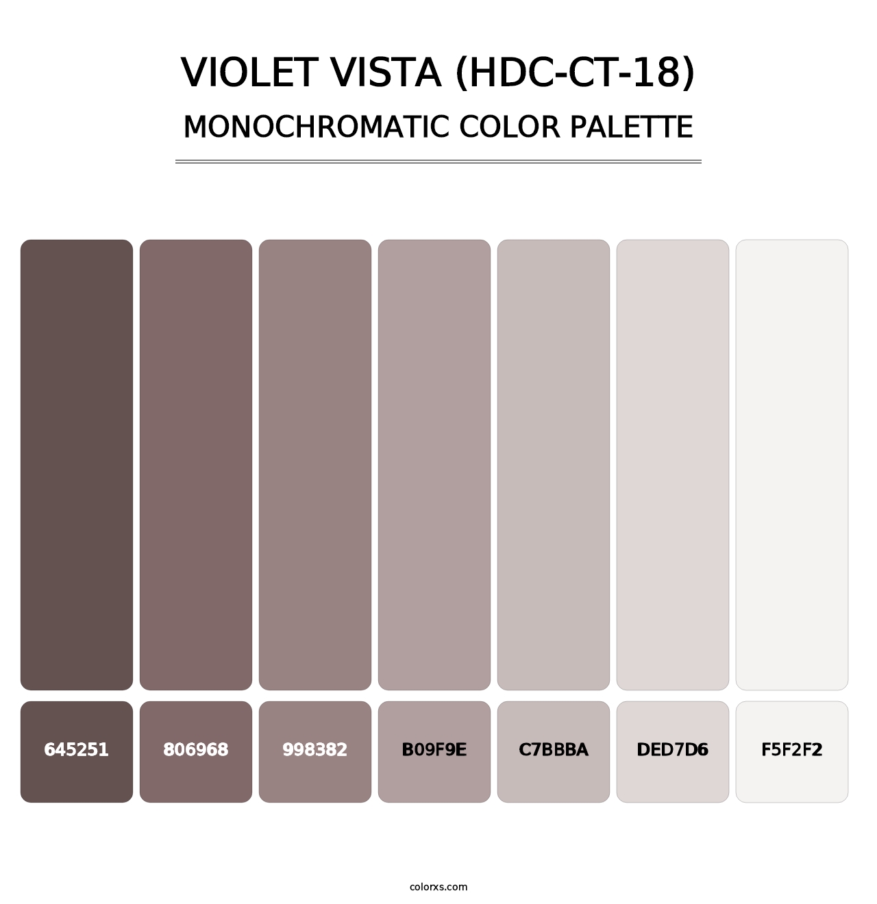 Violet Vista (HDC-CT-18) - Monochromatic Color Palette