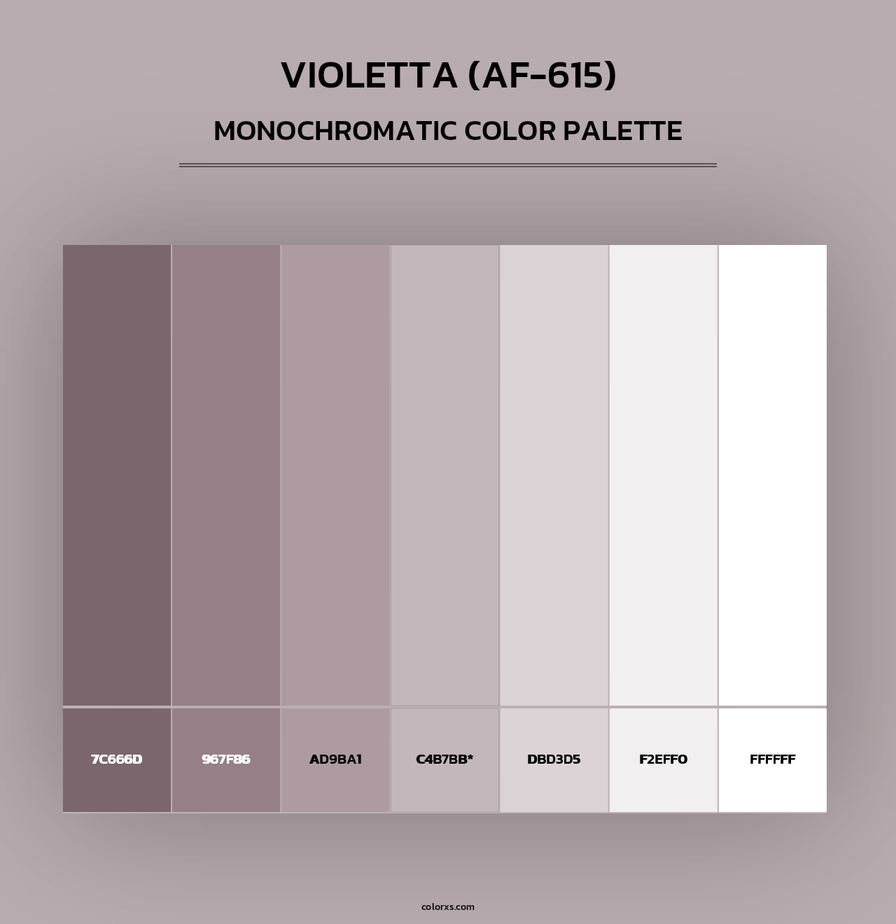 Violetta (AF-615) - Monochromatic Color Palette