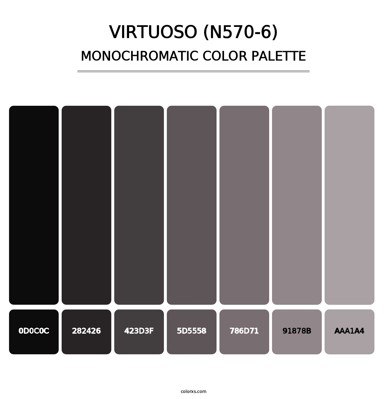 Virtuoso (N570-6) - Monochromatic Color Palette