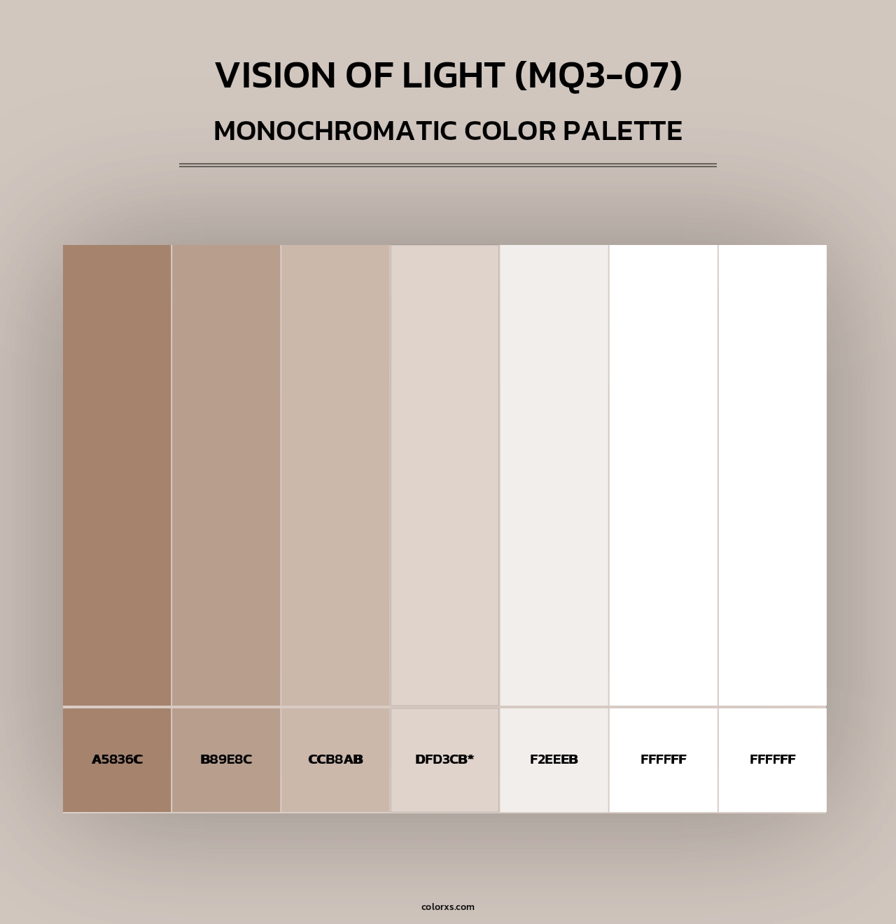 Vision Of Light (MQ3-07) - Monochromatic Color Palette