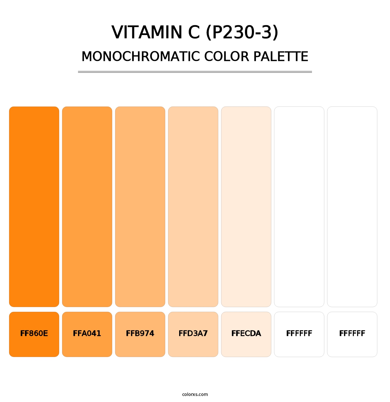 Vitamin C (P230-3) - Monochromatic Color Palette