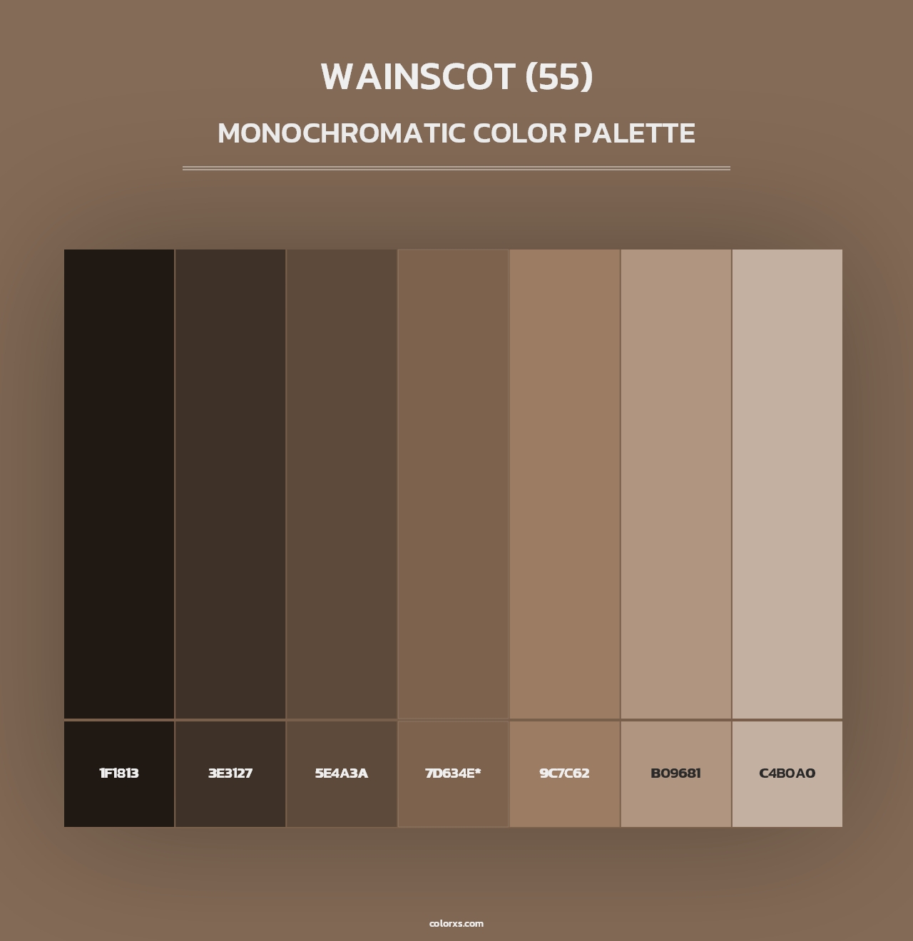 Wainscot (55) - Monochromatic Color Palette
