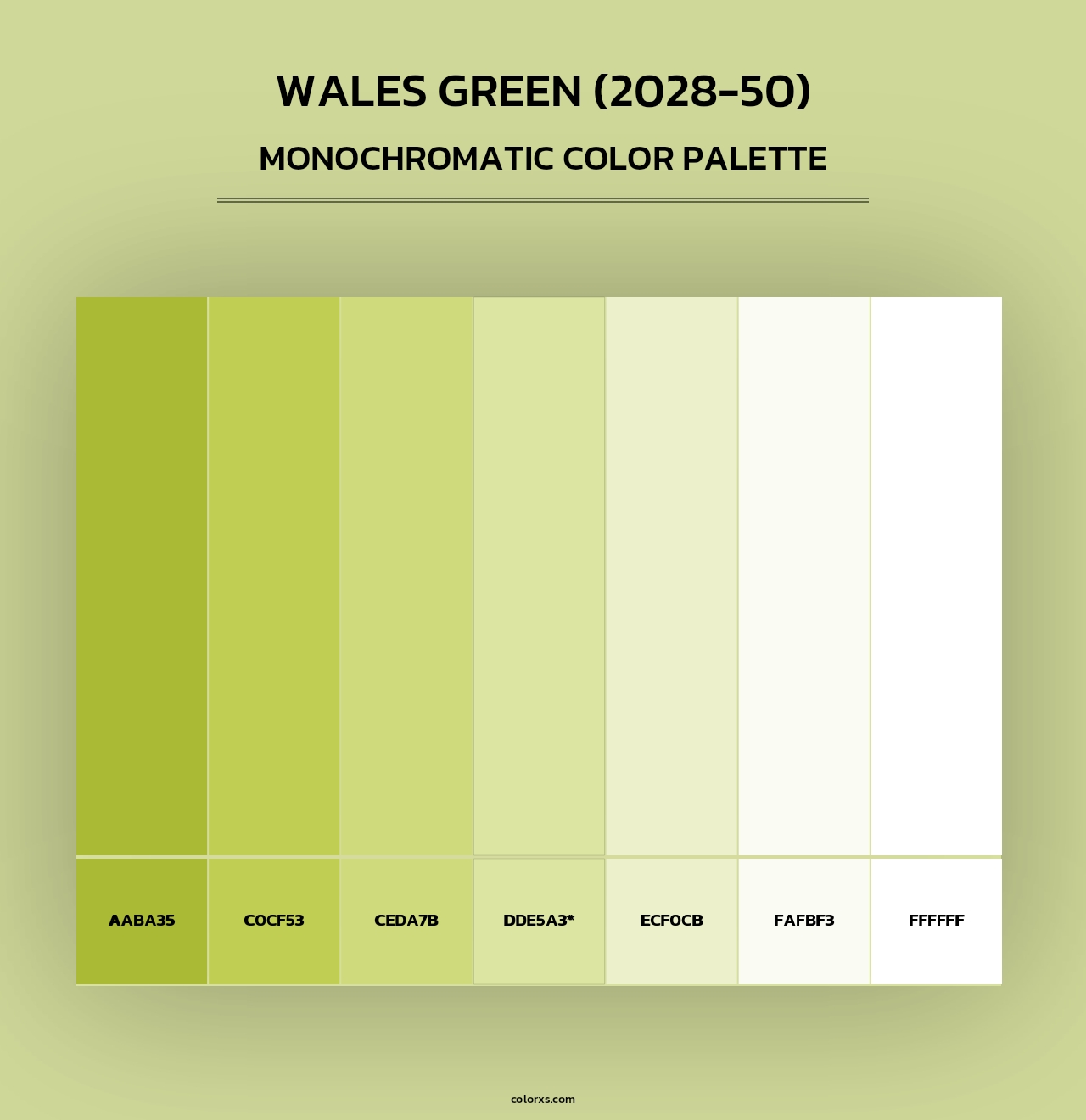 Wales Green (2028-50) - Monochromatic Color Palette
