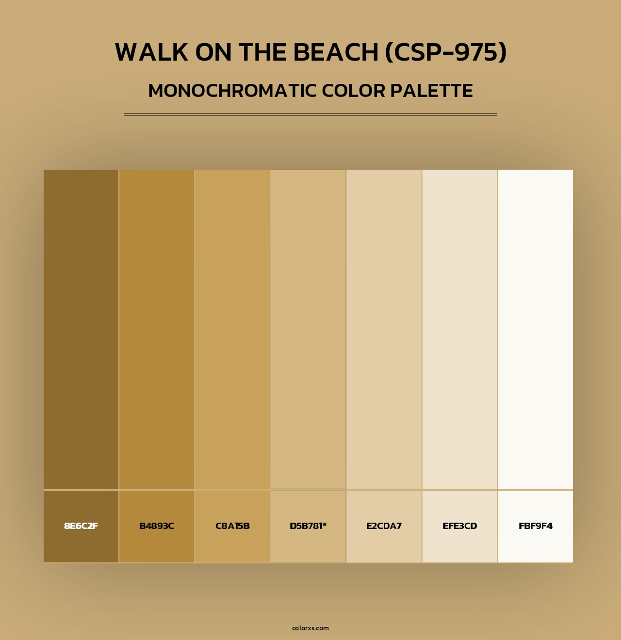 Walk on the Beach (CSP-975) - Monochromatic Color Palette