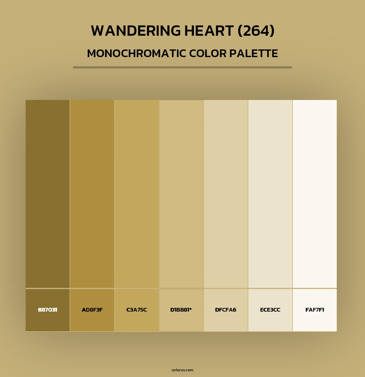 Wandering Heart (264) - Monochromatic Color Palette
