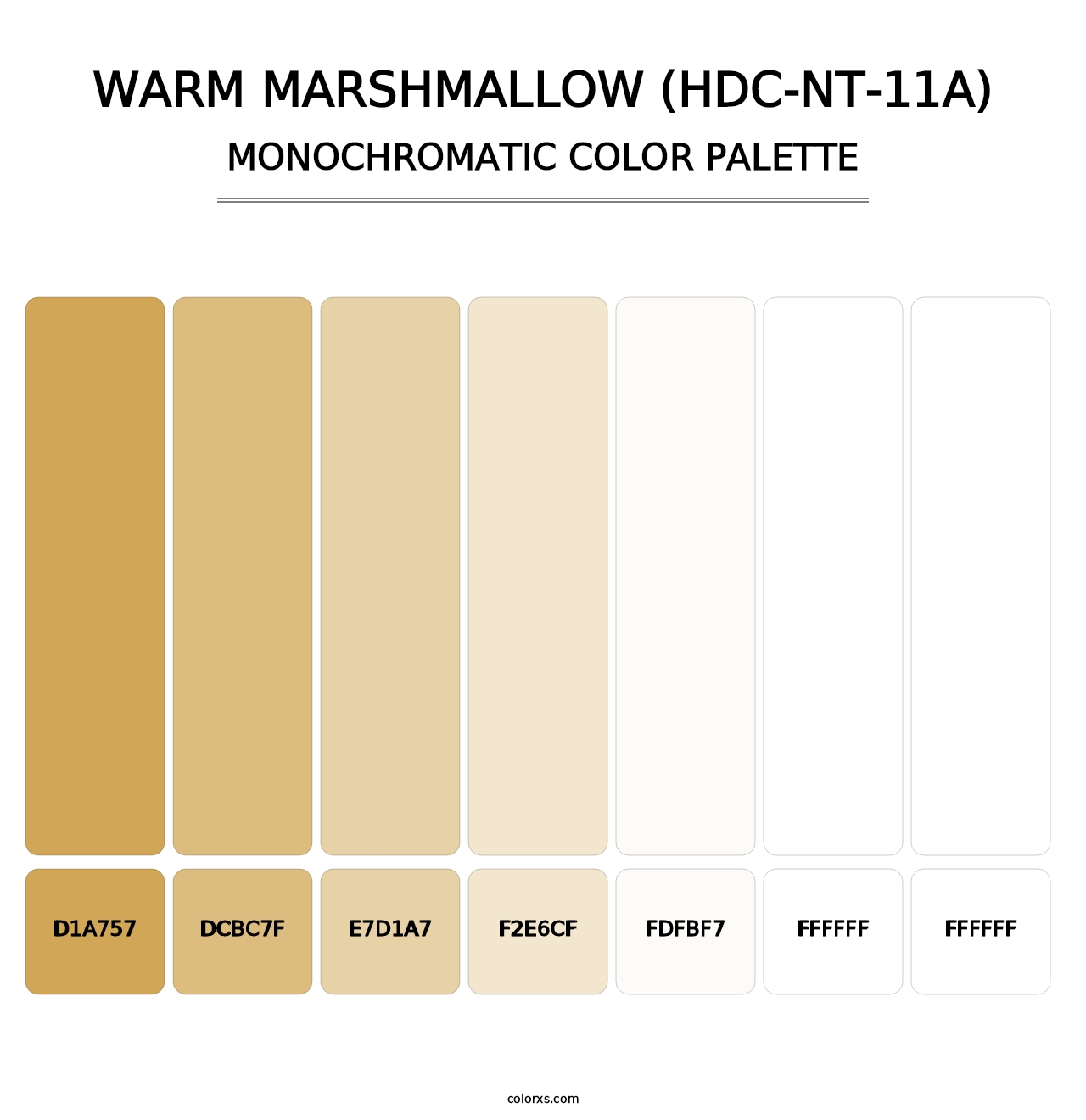 Warm Marshmallow (HDC-NT-11A) - Monochromatic Color Palette