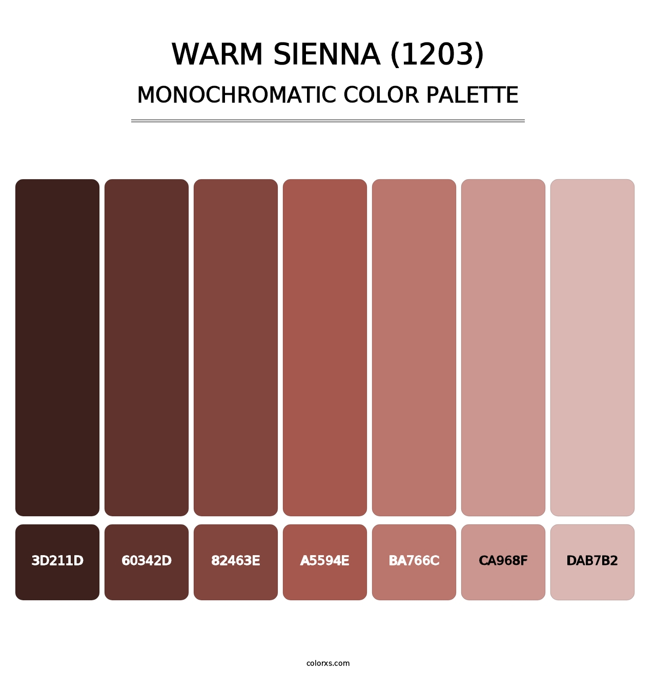 Warm Sienna (1203) - Monochromatic Color Palette