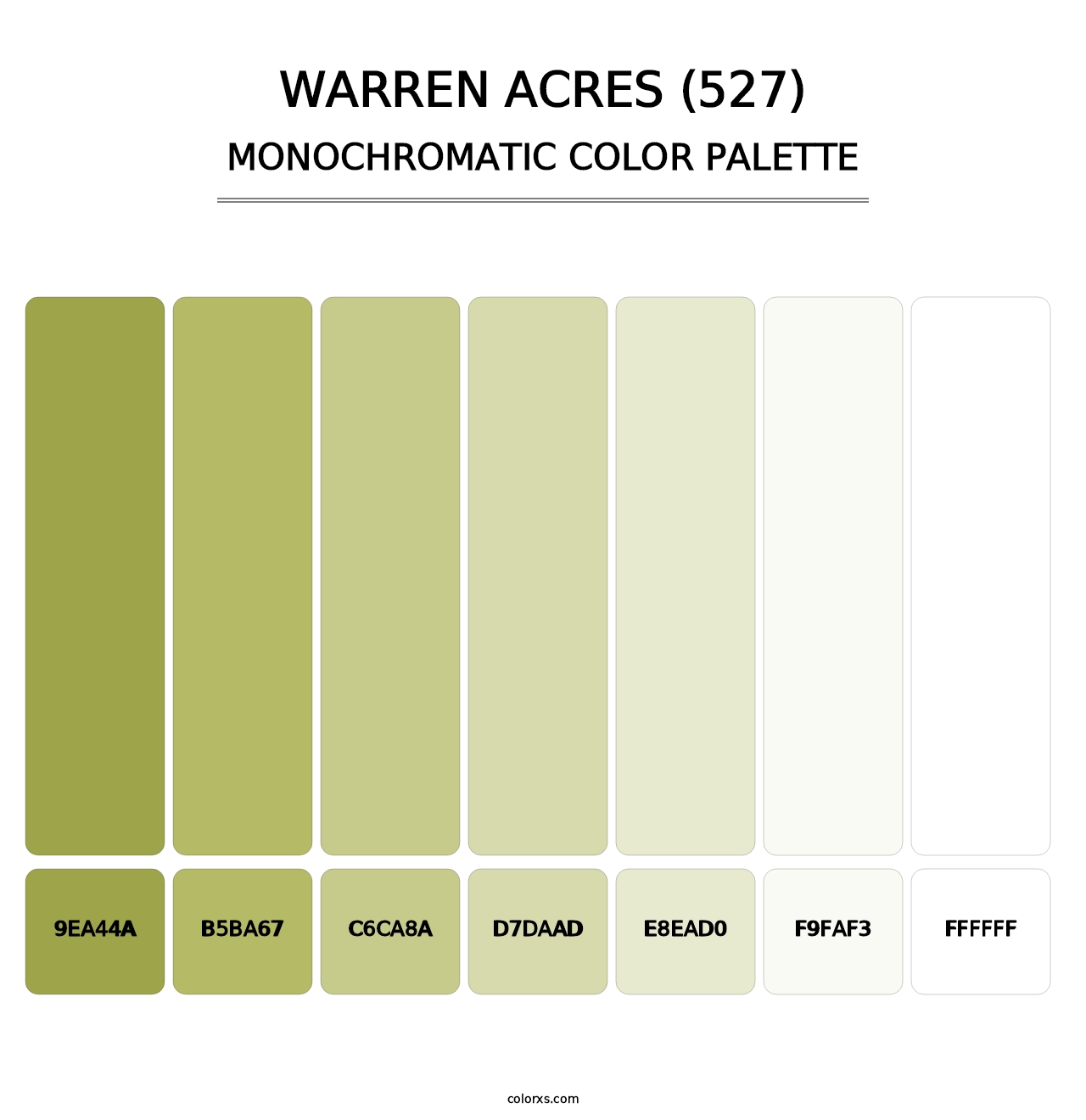 Warren Acres (527) - Monochromatic Color Palette