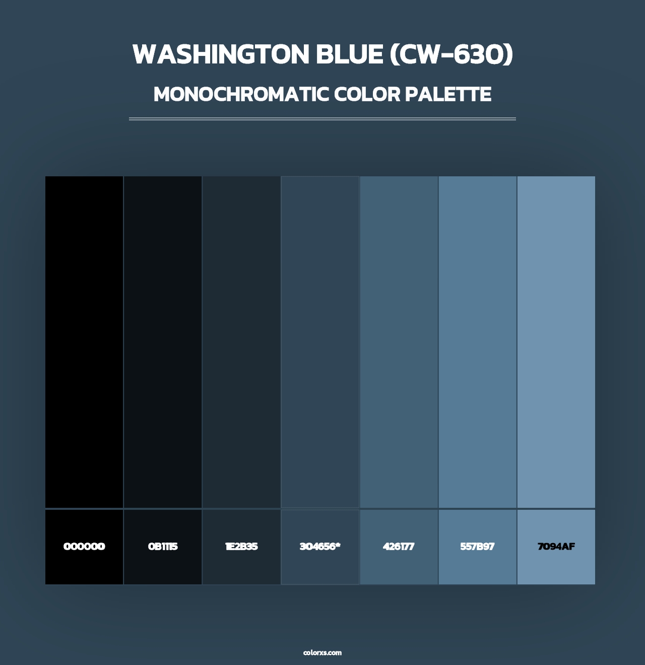 Washington Blue (CW-630) - Monochromatic Color Palette