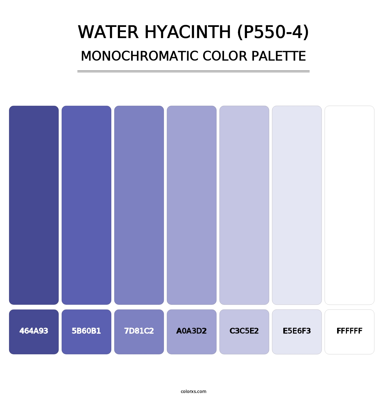 Water Hyacinth (P550-4) - Monochromatic Color Palette