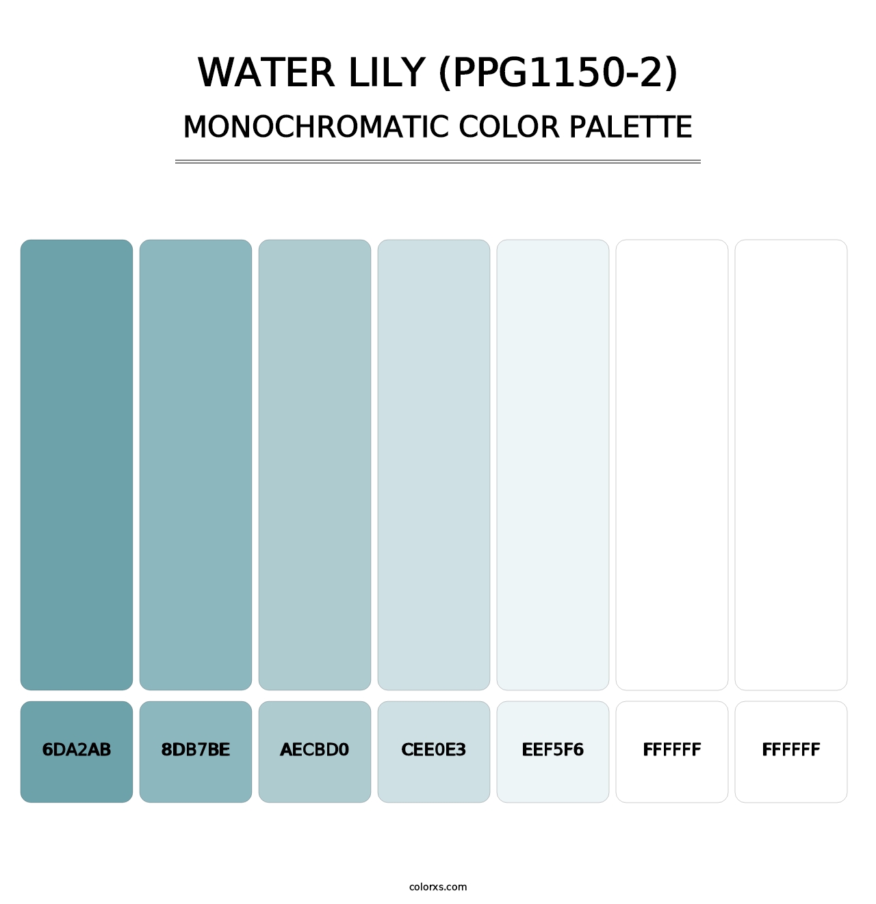 Water Lily (PPG1150-2) - Monochromatic Color Palette