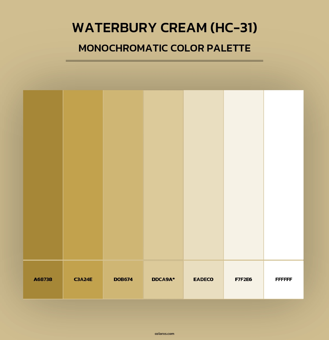 Waterbury Cream (HC-31) - Monochromatic Color Palette