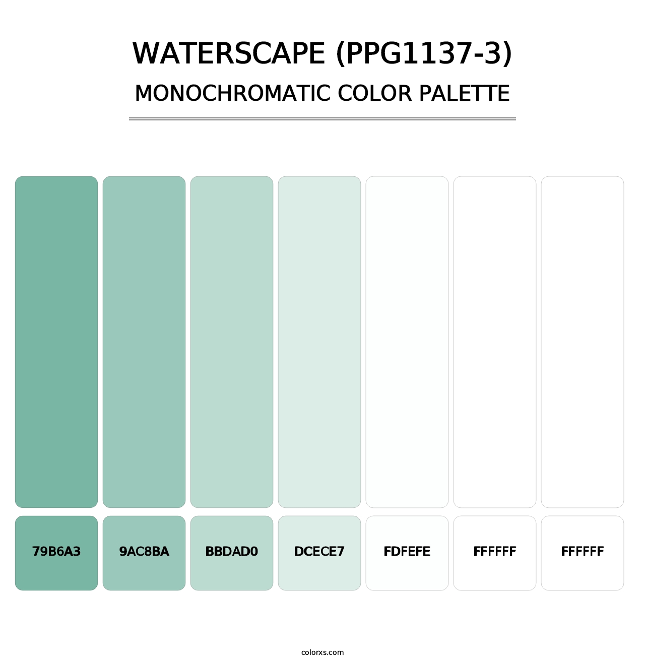 Waterscape (PPG1137-3) - Monochromatic Color Palette